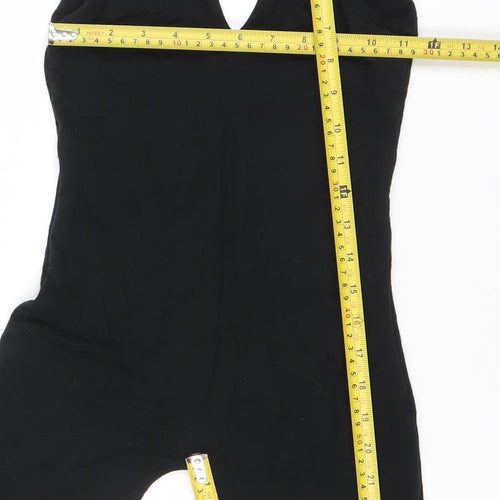 Oh Polly Women Black Size 10 Sleeveless Slim Fit Playsuit