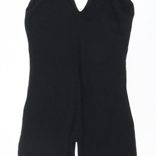 Oh Polly Women Black Size 10 Sleeveless Slim Fit Playsuit