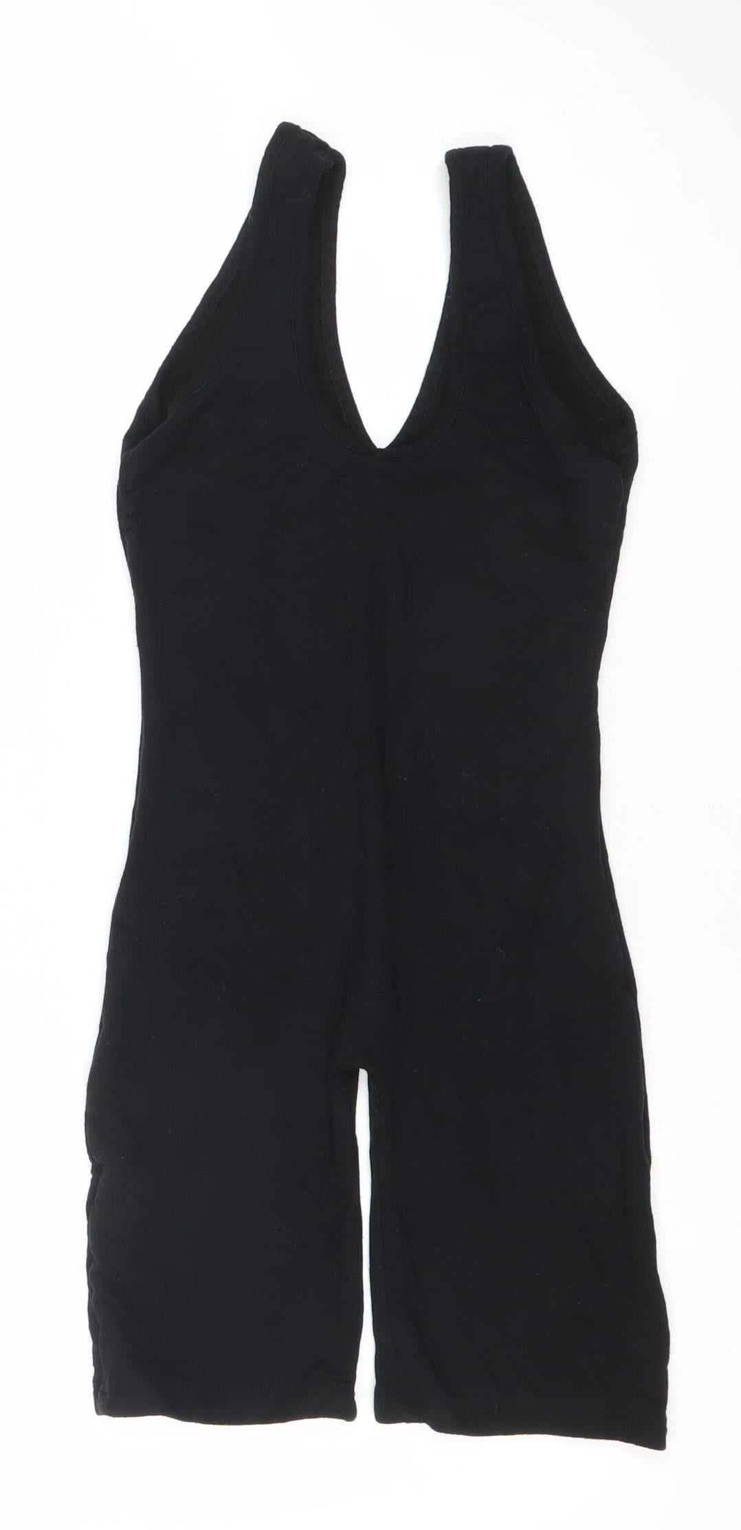 Oh Polly Women Black Size 10 Sleeveless Slim Fit Playsuit