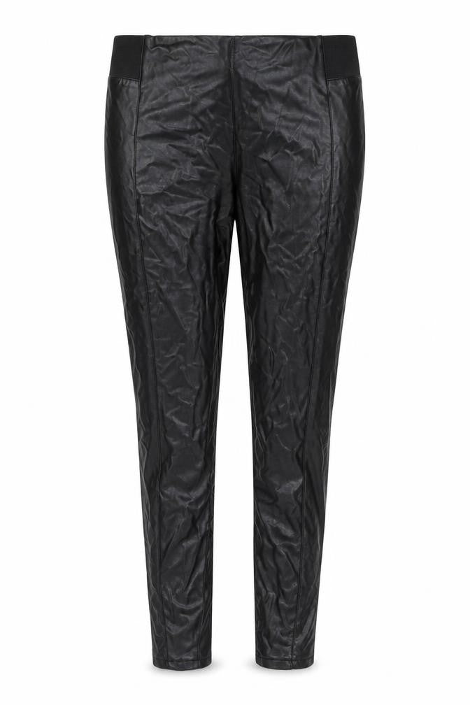 Matalan Womens Black Faux Leather Leggings Size 12 Stretch Slim Fit