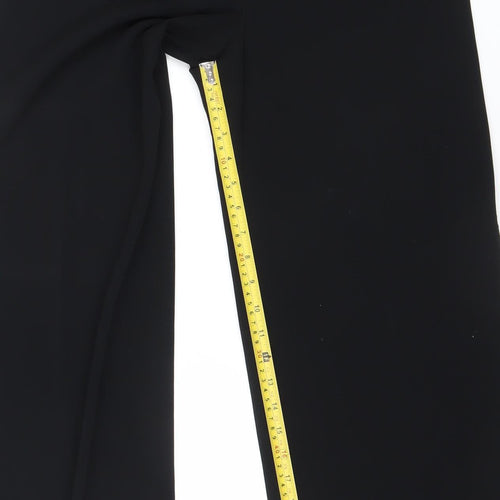 Coast Women Black Cropped Trousers Size 12 Polyester Blend