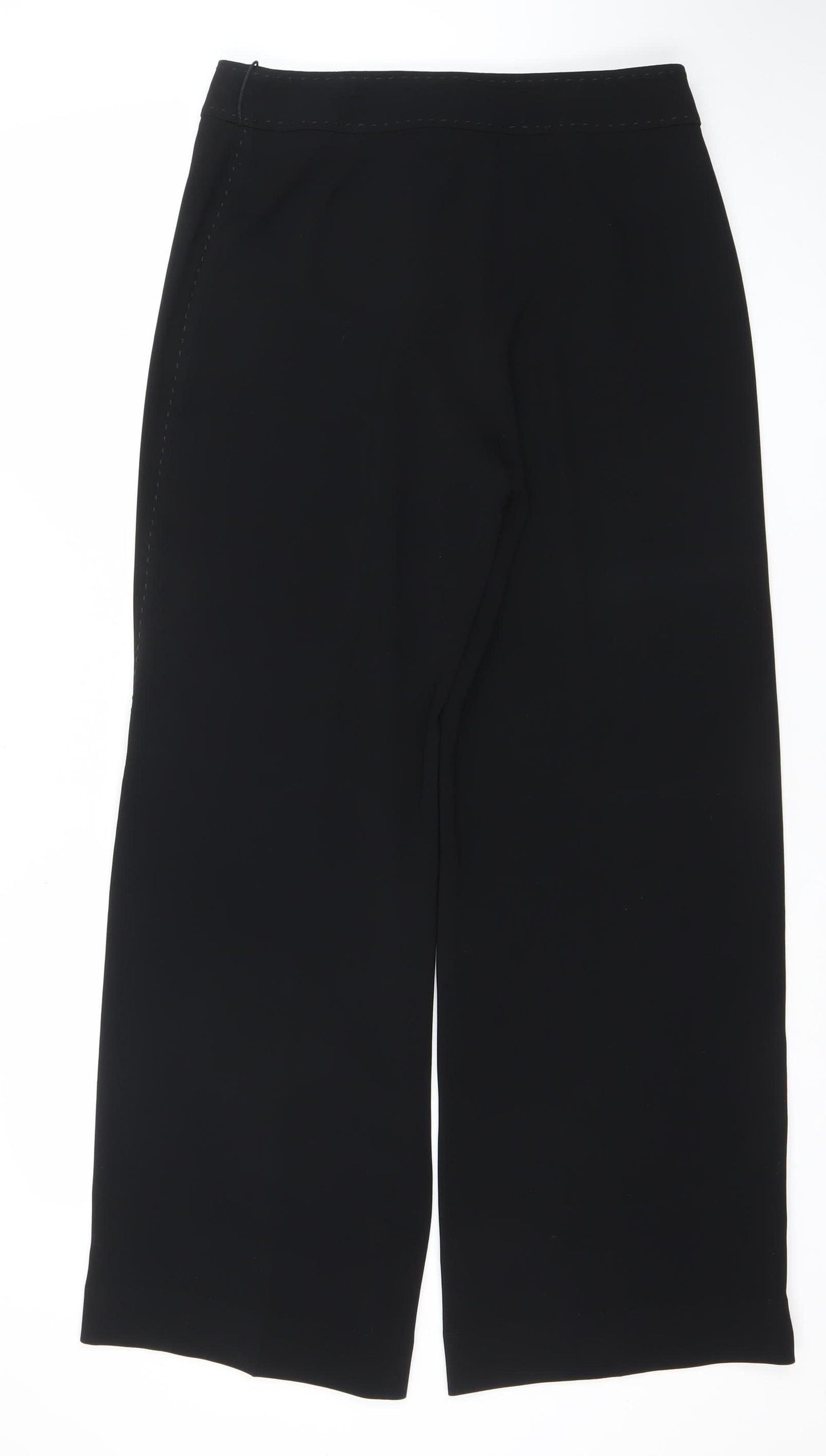 Coast Women Black Cropped Trousers Size 12 Polyester Blend