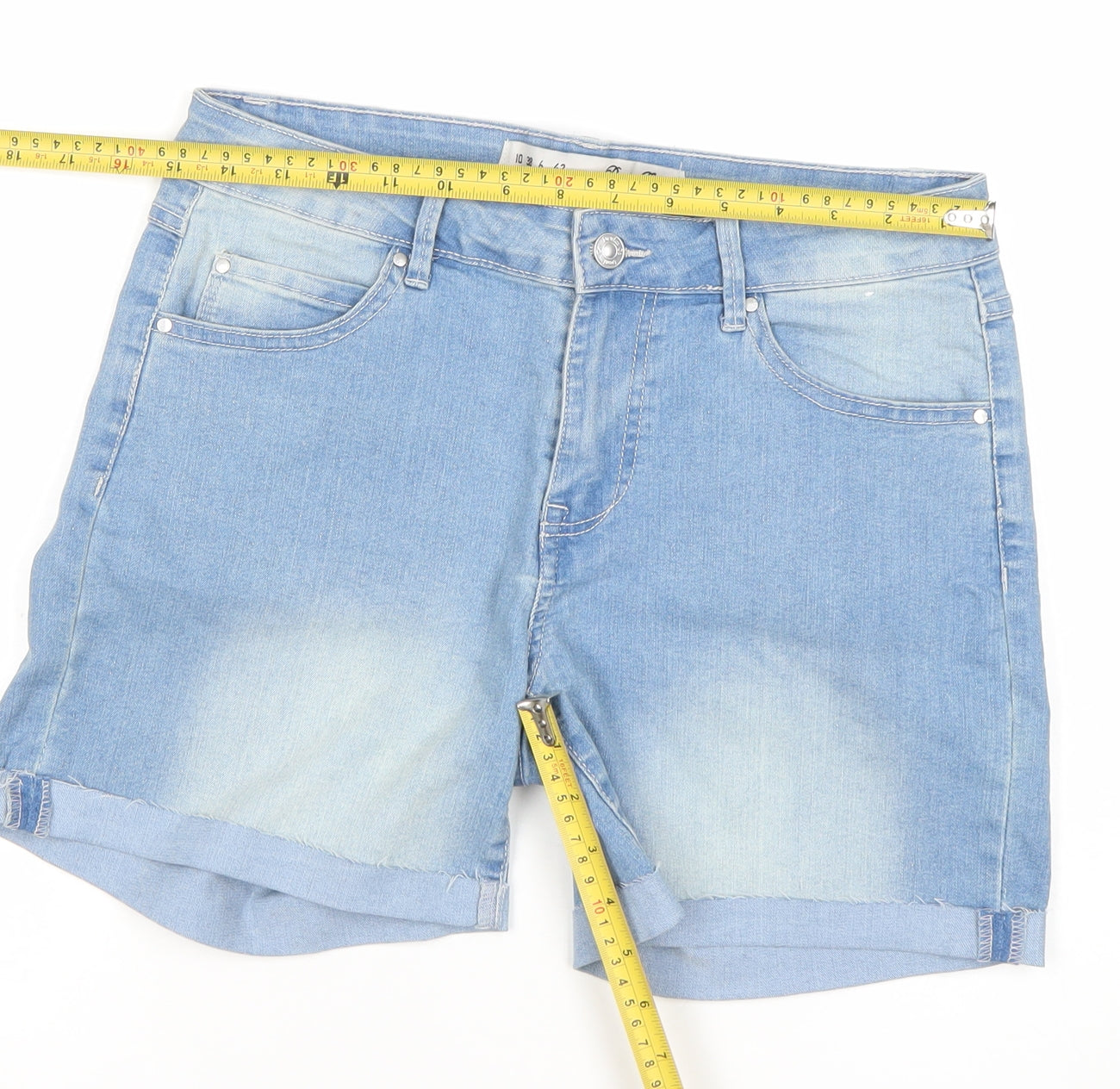 Bonnie Co Women’s Blue Denim Bermuda Shorts Size 10 Regular Fit