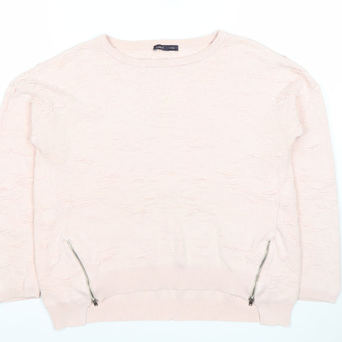 Marks and Spencer Women’s Pink Cotton Jumper Size 8 Pullover Knit