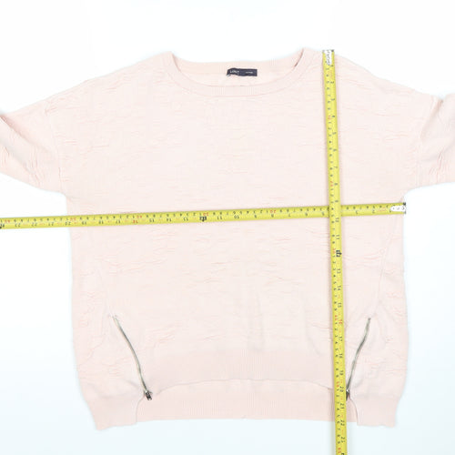 Marks and Spencer Women’s Pink Cotton Jumper Size 8 Pullover Knit