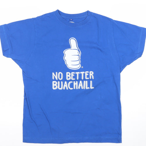 Hairybaby Men’s Blue M Graphic Funny Quote Cotton T-Shirt