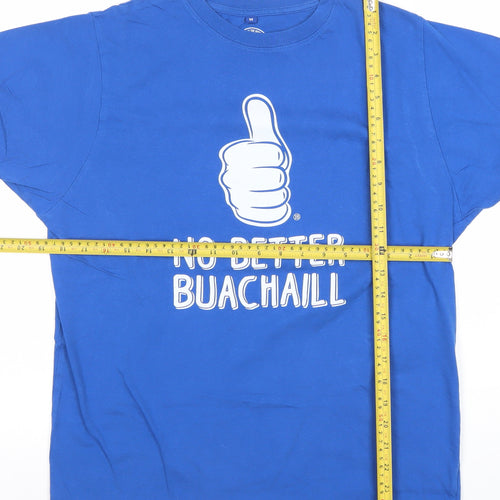 Hairybaby Men’s Blue M Graphic Funny Quote Cotton T-Shirt