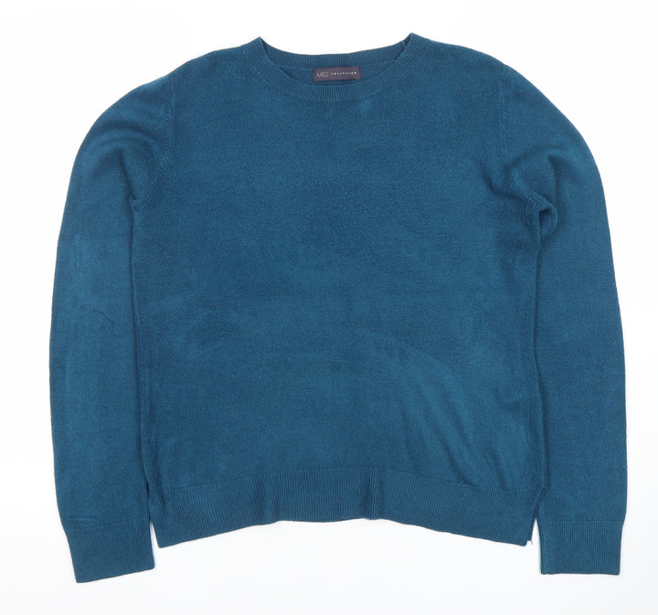 Marks and Spencer Women’s Blue Size 12 Crew Neck Jumper