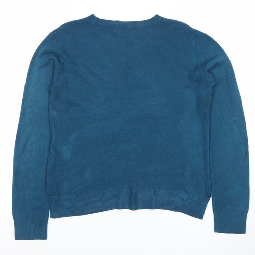 Marks and Spencer Women’s Blue Size 12 Crew Neck Jumper
