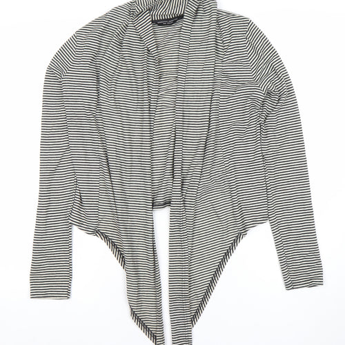 Dorothy Perkins Women’s Black Stripe Cardigan Size 10 UK Long Sleeve