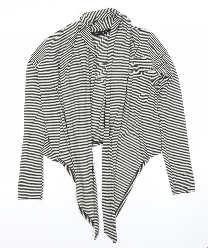Dorothy Perkins Women’s Black Stripe Cardigan Size 10 UK Long Sleeve