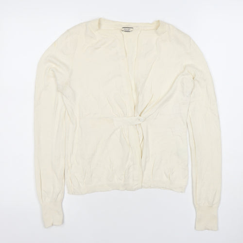Noa Noa Women Ivory Cotton Long Sleeve Cardigan S