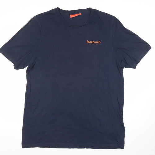 Fenchurch Men’s XL Blue Graphic Print Cotton T-Shirt