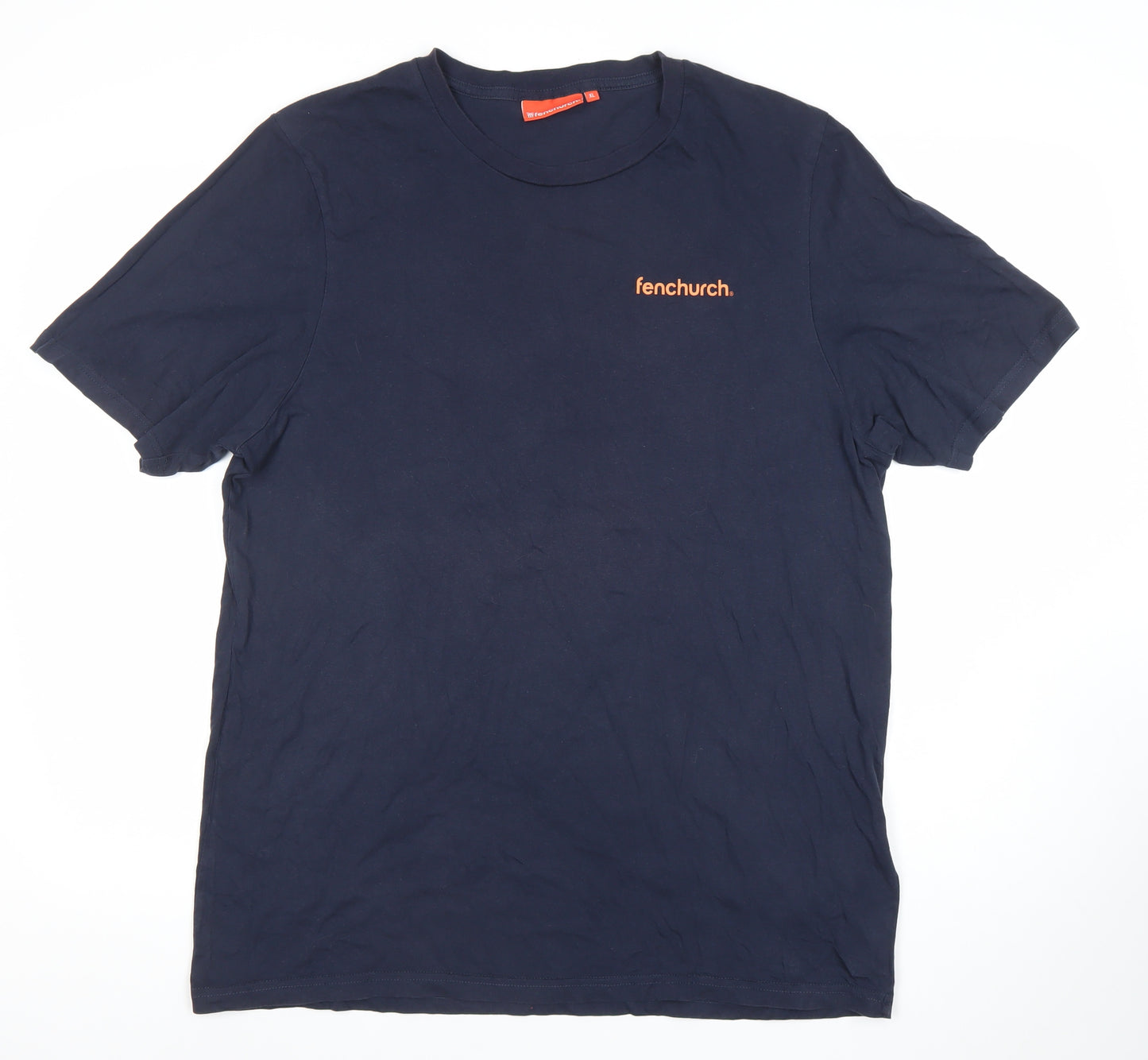 Fenchurch Men’s XL Blue Graphic Print Cotton T-Shirt