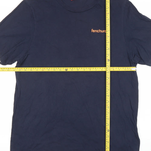 Fenchurch Men’s XL Blue Graphic Print Cotton T-Shirt