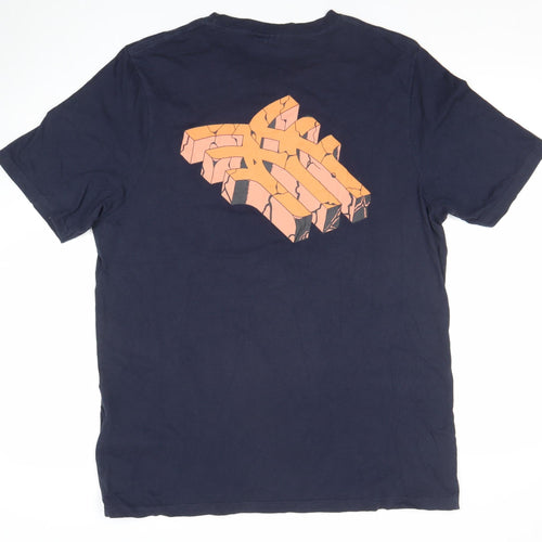 Fenchurch Men’s XL Blue Graphic Print Cotton T-Shirt