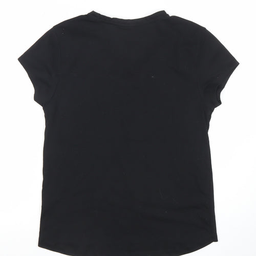 LA Gear Womens Black Size 14 V-Neck Short Sleeve T-Shirt