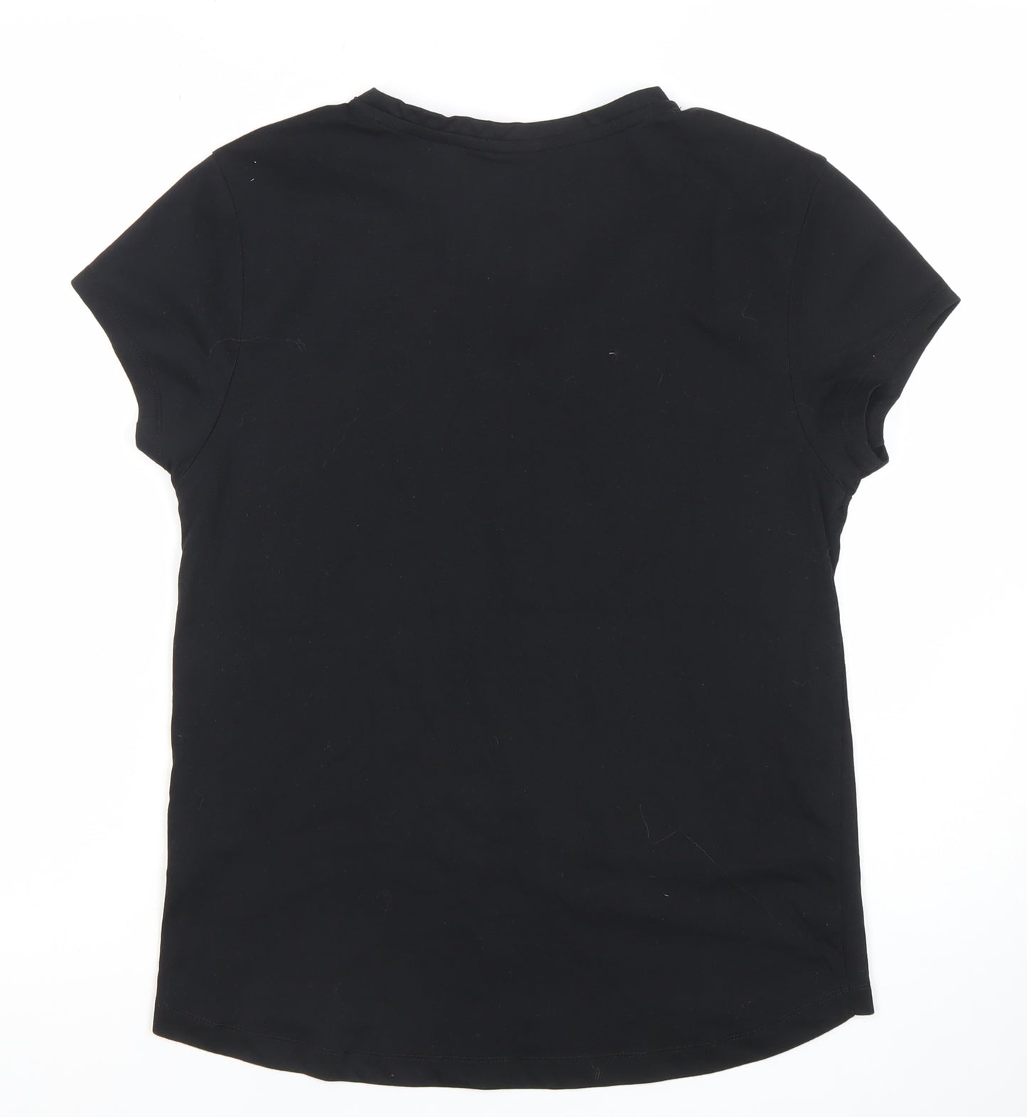 LA Gear Womens Black Size 14 V-Neck Short Sleeve T-Shirt