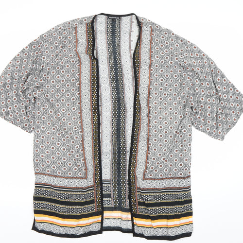 Warehouse Women’s Multicoloured Kimono Blouse Size L Geometric Viscose