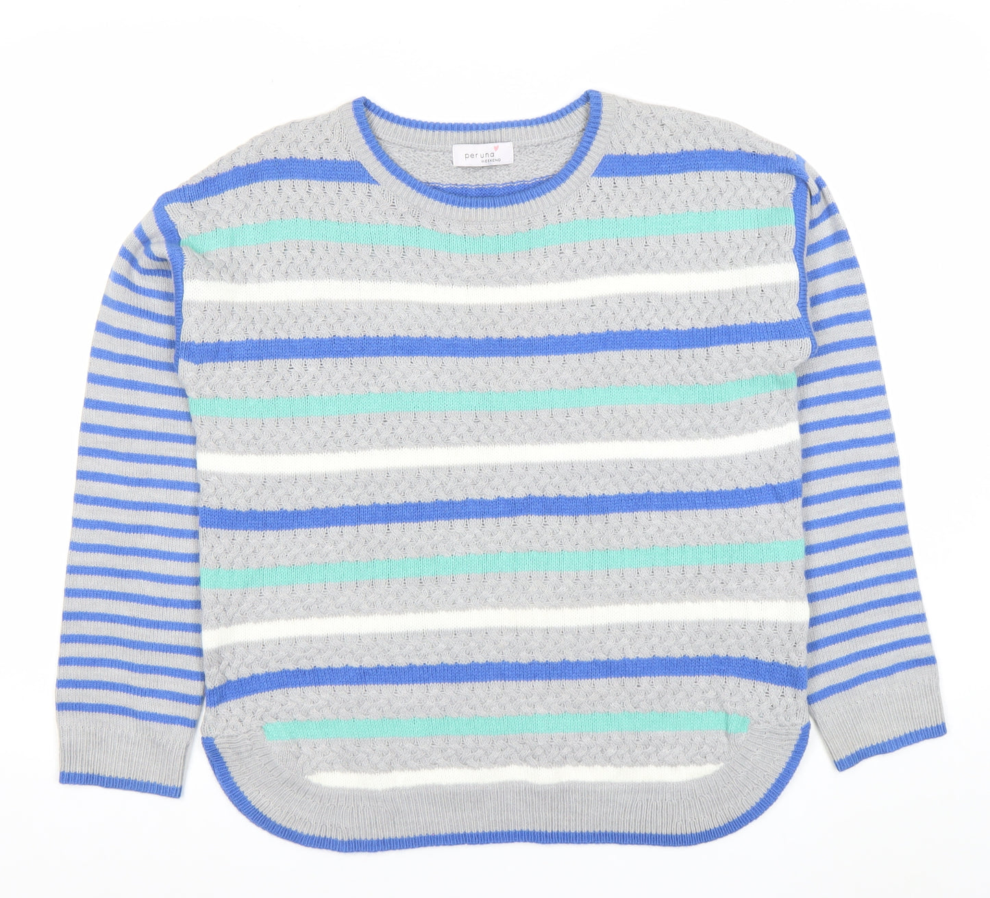Marks and Spencer Women’s Multicoloured Striped Jumper UK 14