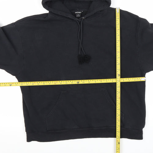 Monki Women’s Black Pullover Hoodie Size 12 Cotton Blend