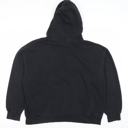 Monki Women’s Black Pullover Hoodie Size 12 Cotton Blend