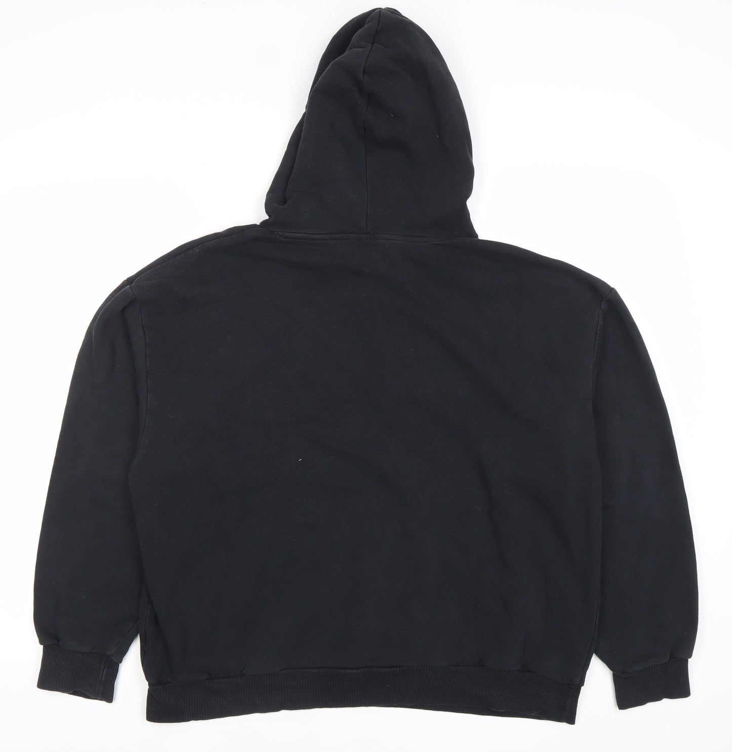 Monki Women’s Black Pullover Hoodie Size 12 Cotton Blend