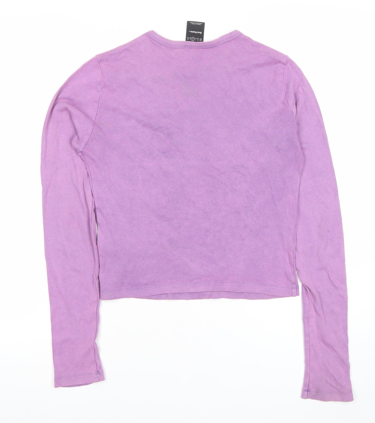 iets frans Women Purple Long Sleeve Cotton Jersey T-Shirt Size M