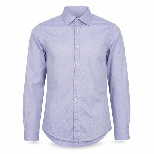 Zara Man Slim Fit Blue Striped Cotton Long Sleeve Shirt S