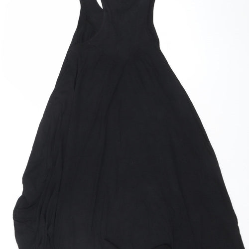 Limited Womens Black Beaded Trapeze Party Dress Size 12
