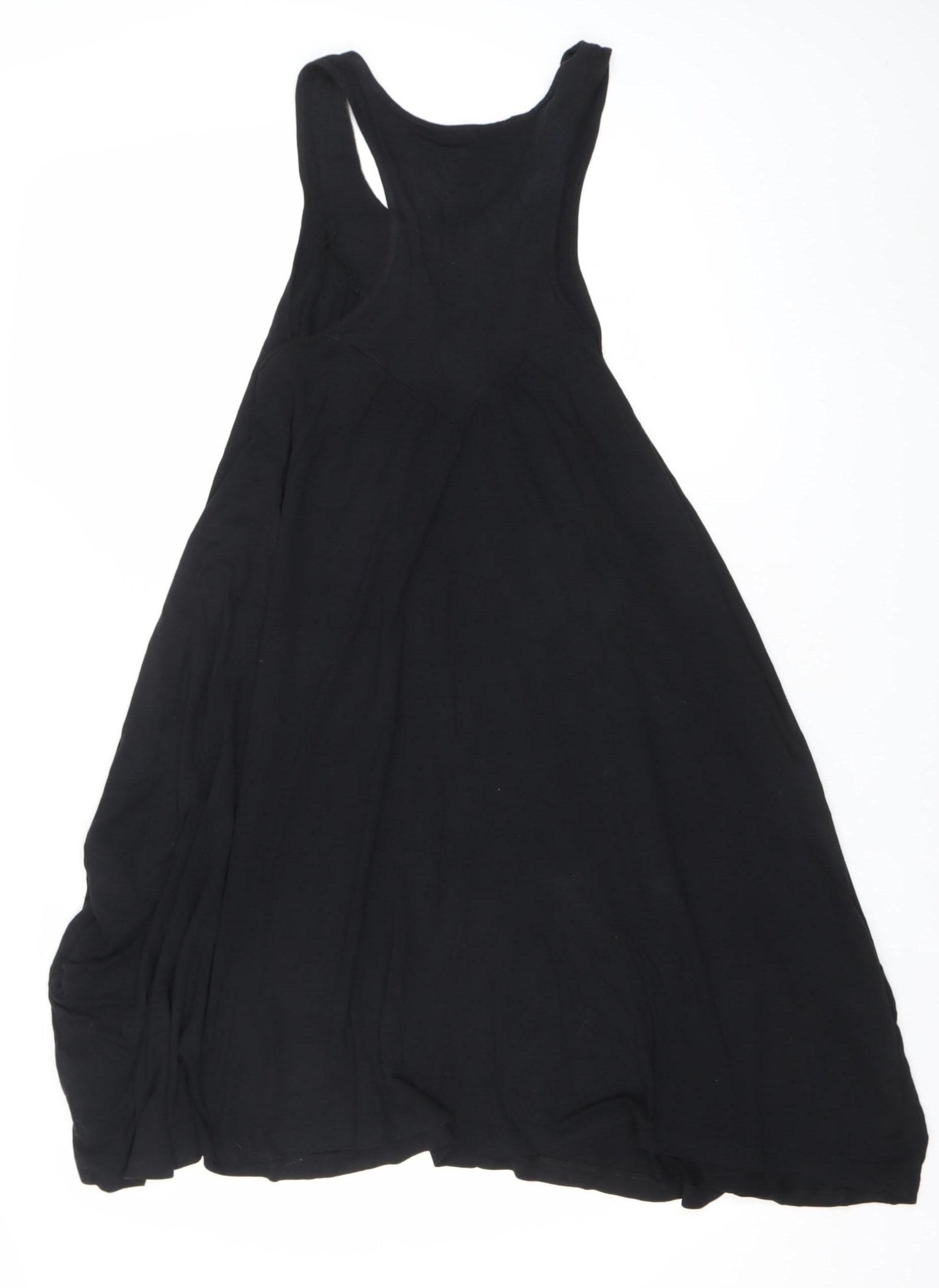 Limited Womens Black Beaded Trapeze Party Dress Size 12