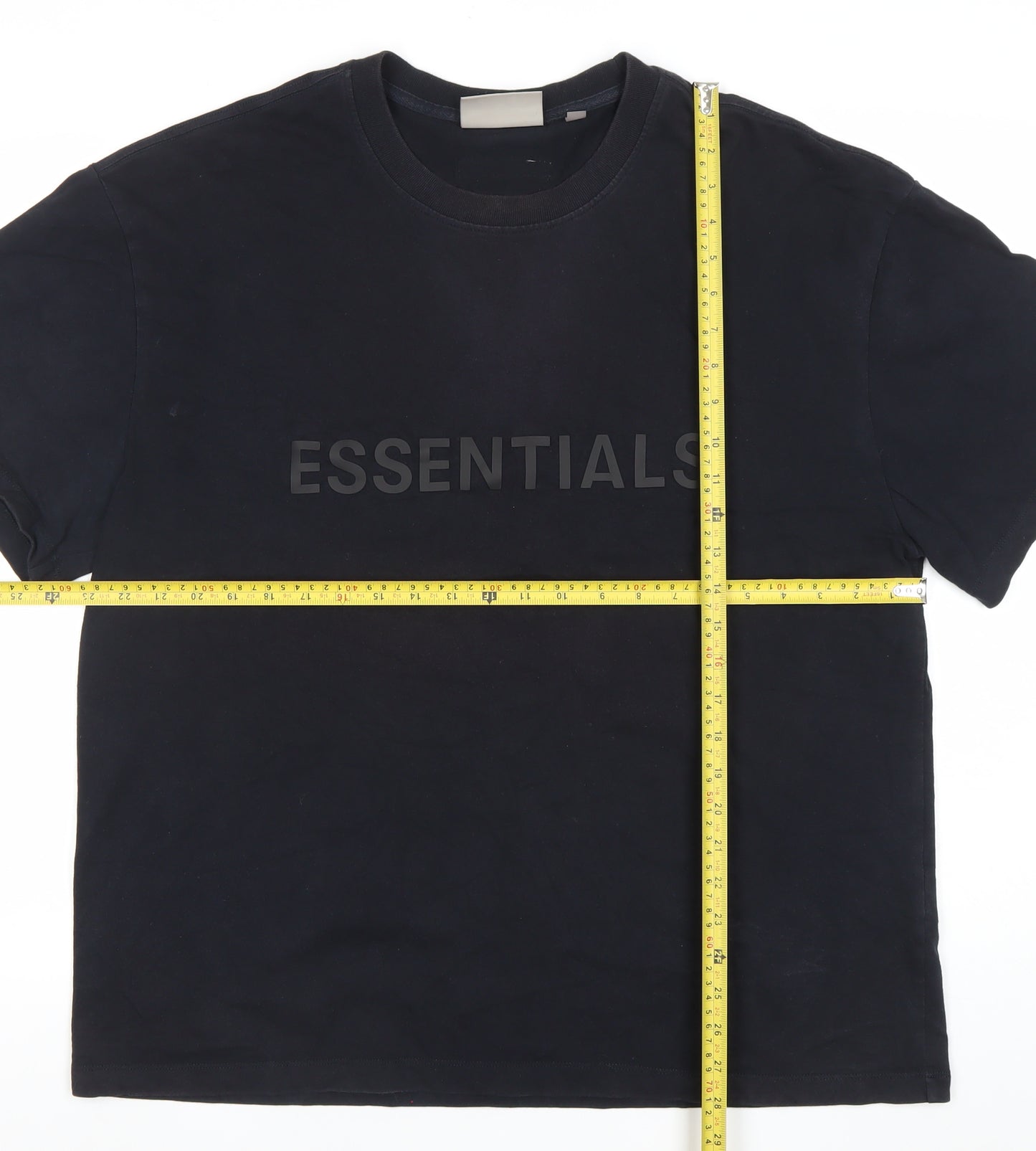 Essentials Men’s Black XL Relaxed Fit Logo T-Shirt Cotton