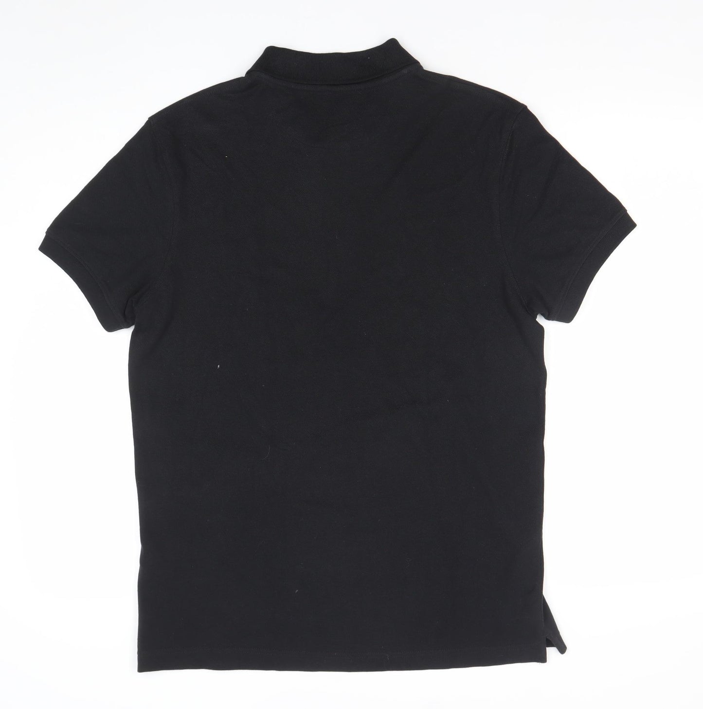 Timberland Men’s Black Cotton Polo Shirt M Regular Fit Logo Casual