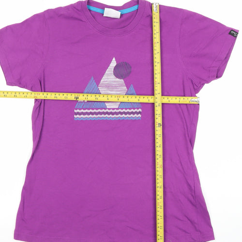 Dare 2b Womens Purple Geometric Graphic T-Shirt Size 14