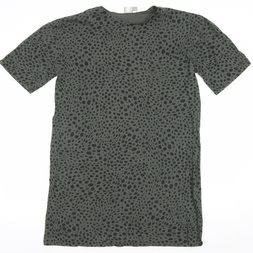 ASOS Women’s Green Animal Print UK 4 T-Shirt Dress Casual Summer