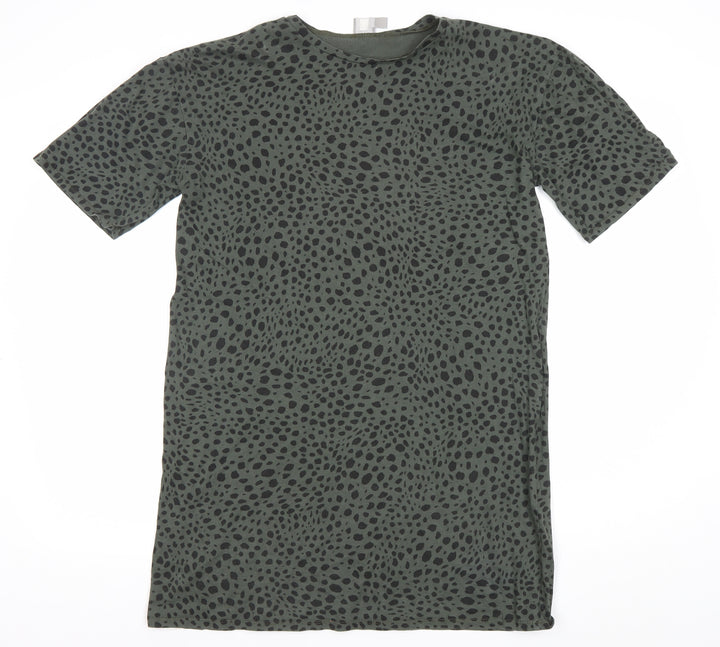 ASOS Women’s Green Animal Print UK 4 T-Shirt Dress Casual Summer