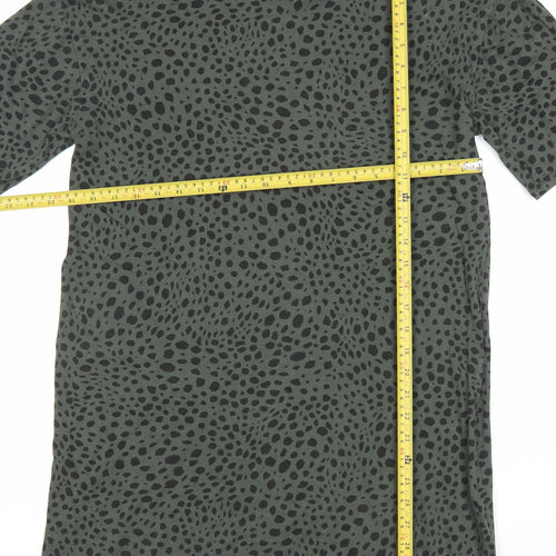 ASOS Women’s Green Animal Print UK 4 T-Shirt Dress Casual Summer