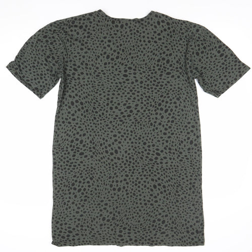 ASOS Women’s Green Animal Print UK 4 T-Shirt Dress Casual Summer