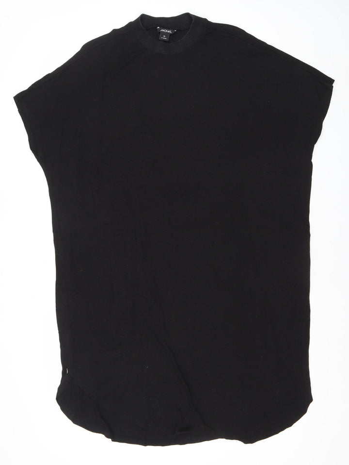 Monki Womens Black XS T-Shirt Dress Short Sleeve Casual