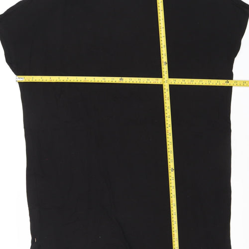 Monki Womens Black XS T-Shirt Dress Short Sleeve Casual