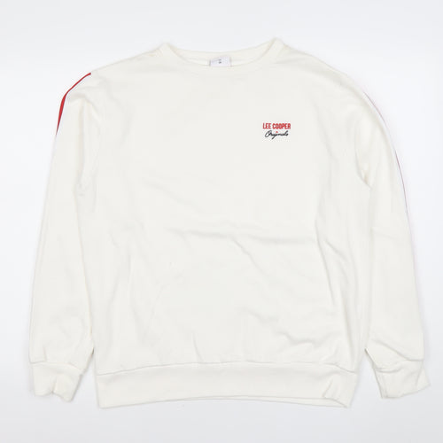Lee Cooper Women’s White Crew Neck Sweatshirt UK 18