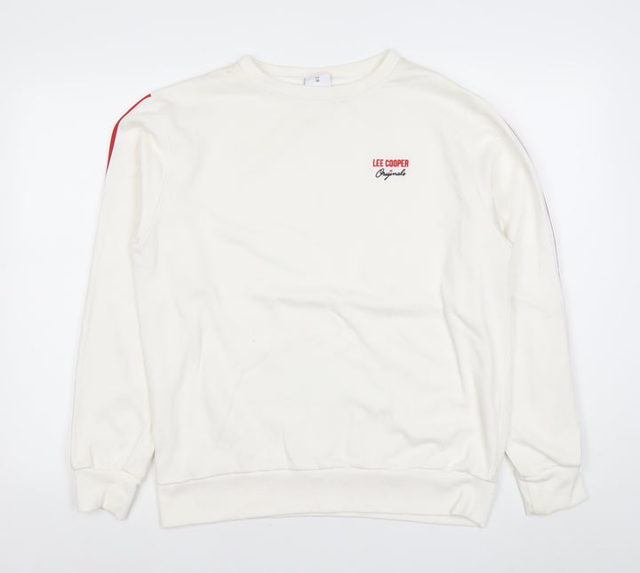 Lee Cooper Women’s White Crew Neck Sweatshirt UK 18