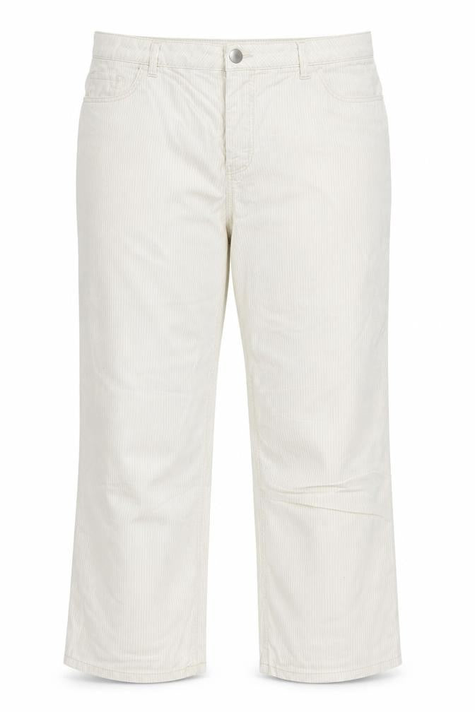 Diverse Women Beige Striped Straight Jeans Size 14 Cotton