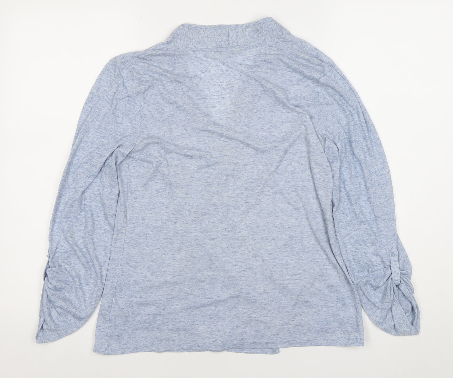 Marks and Spencer Womens Blue Size 8 Long Sleeve Tunic Blouse
