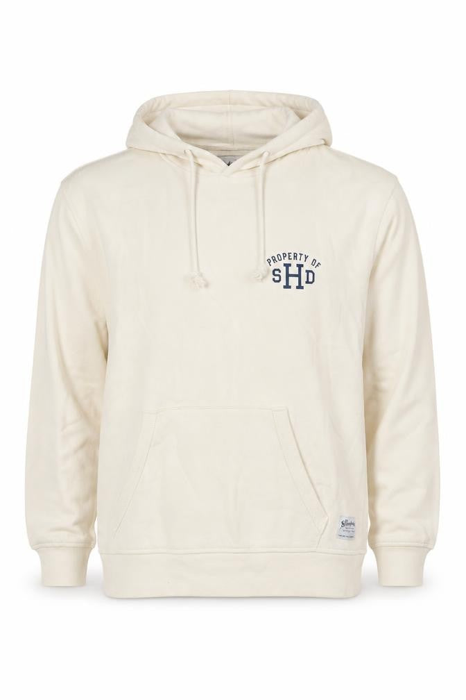 Front view of The Stronghold Women’s Beige Hoodie Medium Pullover Cotton