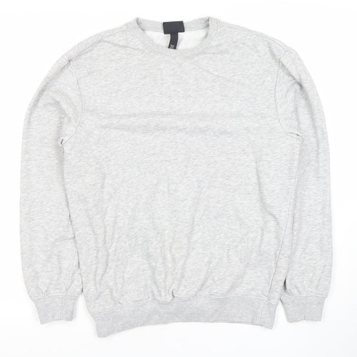 H&M Womens Grey XS Relaxed Fit Sweatshirt Pullover Crew Neck