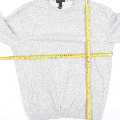 H&M Womens Grey XS Relaxed Fit Sweatshirt Pullover Crew Neck