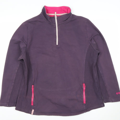 Tog 24 Women's Purple XL 1/2 Zip Sweatshirt Cotton Blend