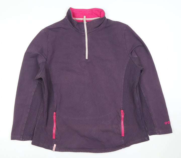 Tog 24 Women's Purple XL 1/2 Zip Sweatshirt Cotton Blend