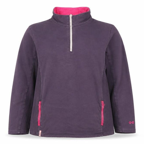 Tog 24 Women's Purple XL 1/2 Zip Sweatshirt Cotton Blend